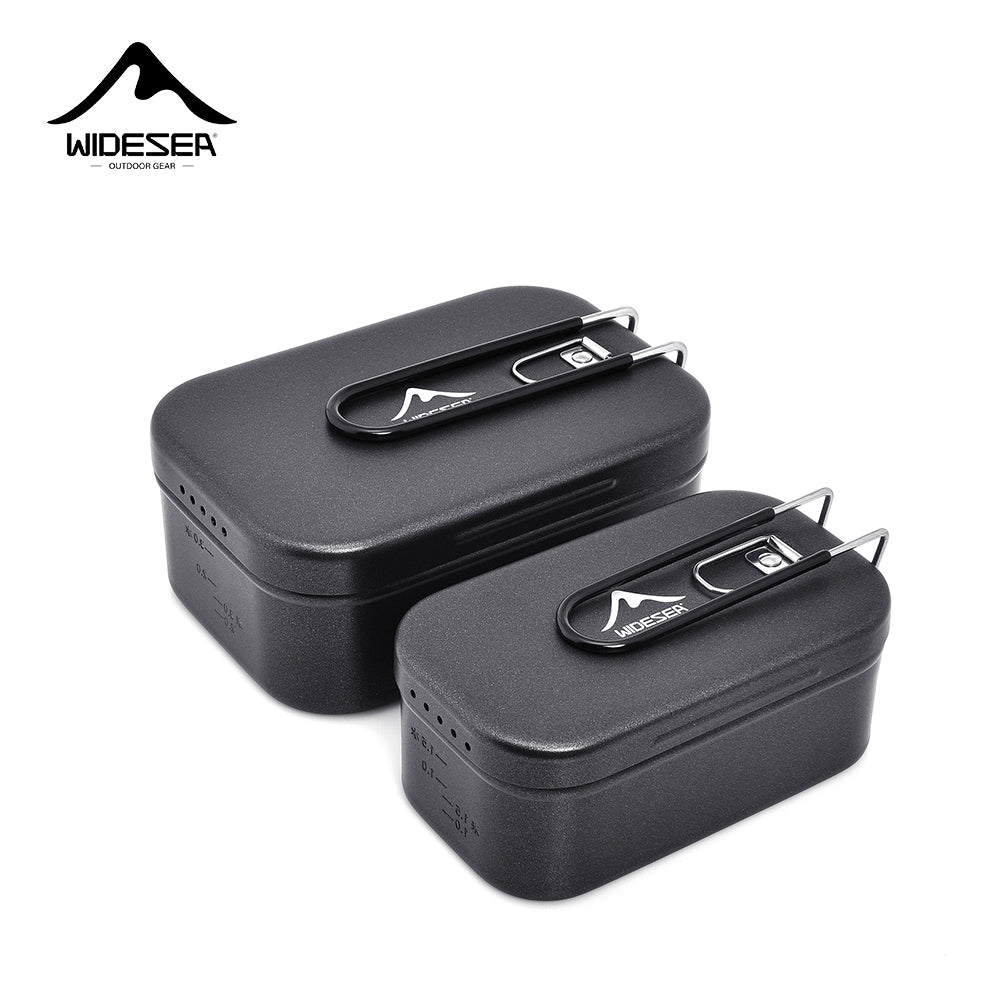 Widesea Camping Lunch Box Non-stick Cutlery Foldable Aluminum Non-Stick