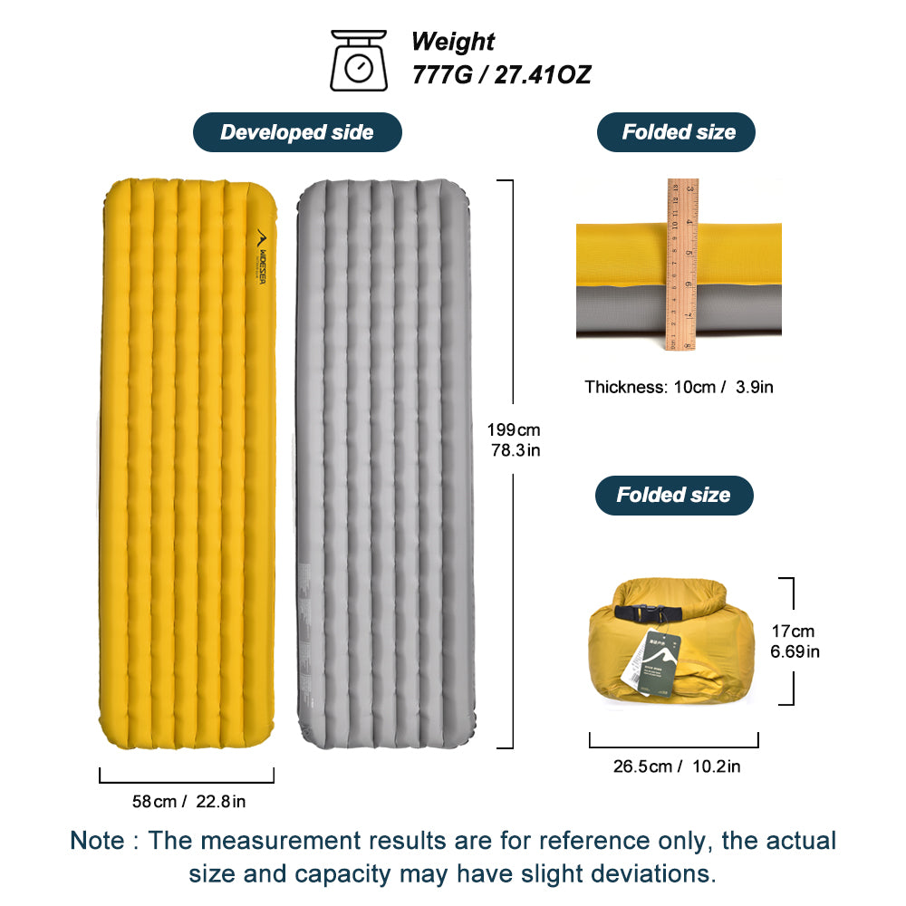 Widesea R7.6 square inflatable pad