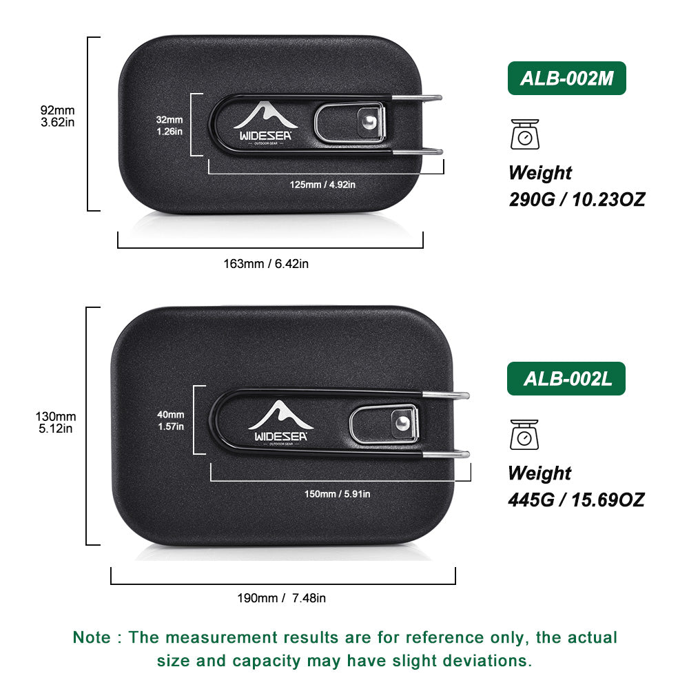 Widesea Camping Lunch Box Non-stick Cutlery Foldable Aluminum Non-Stick