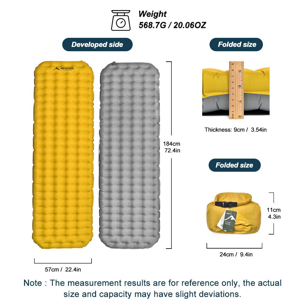 Widesea R8 square inflatable pad
