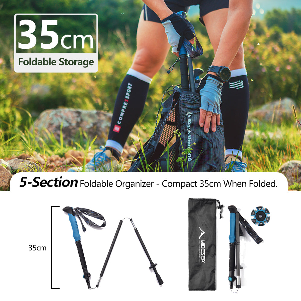 Widesea Camping Carbon Fiber Ultra-light Stretchable Trekking Pole