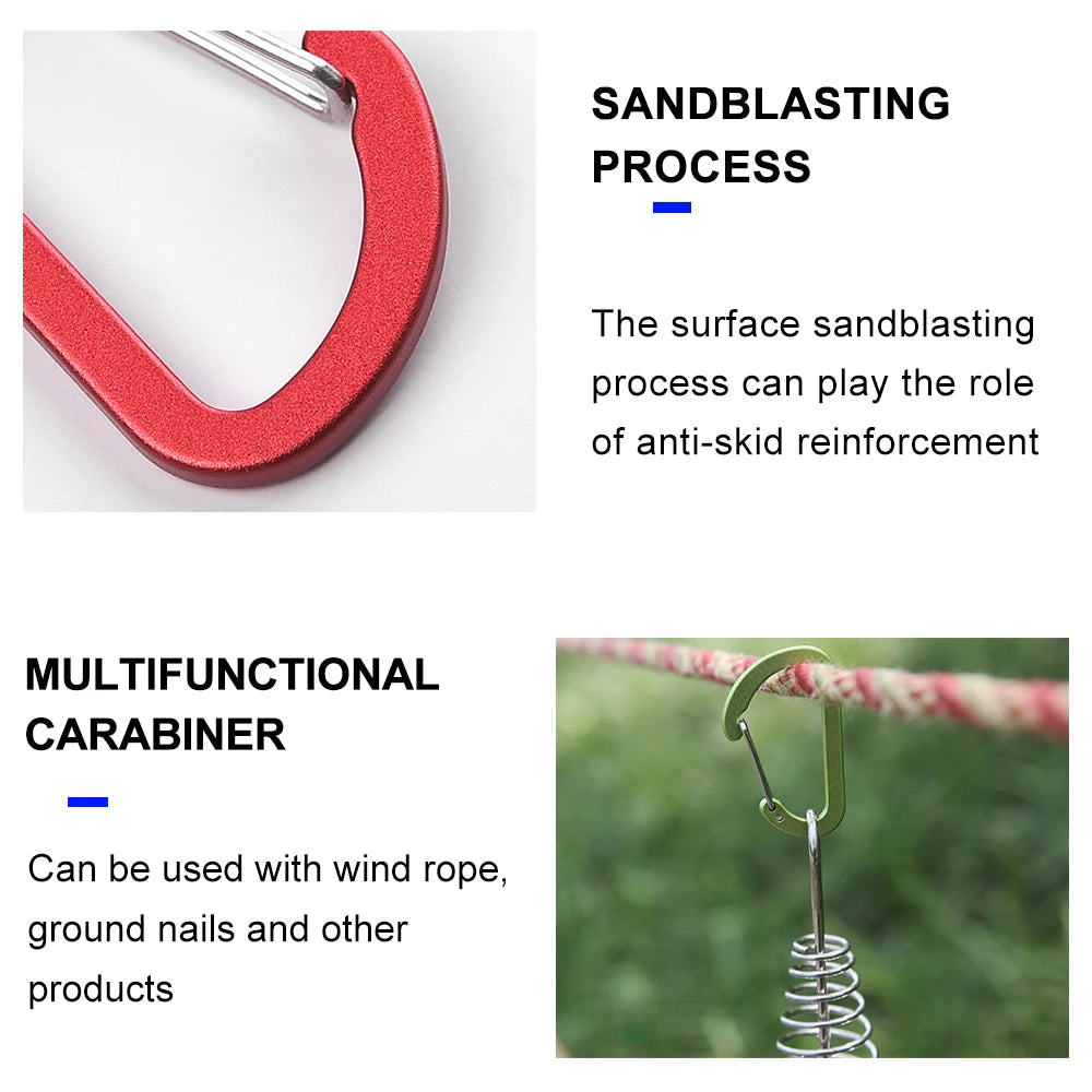 Camping Aluminium Alloy Cord Buckles Equipment Outdoor Tents Accessory 4 pcs/set