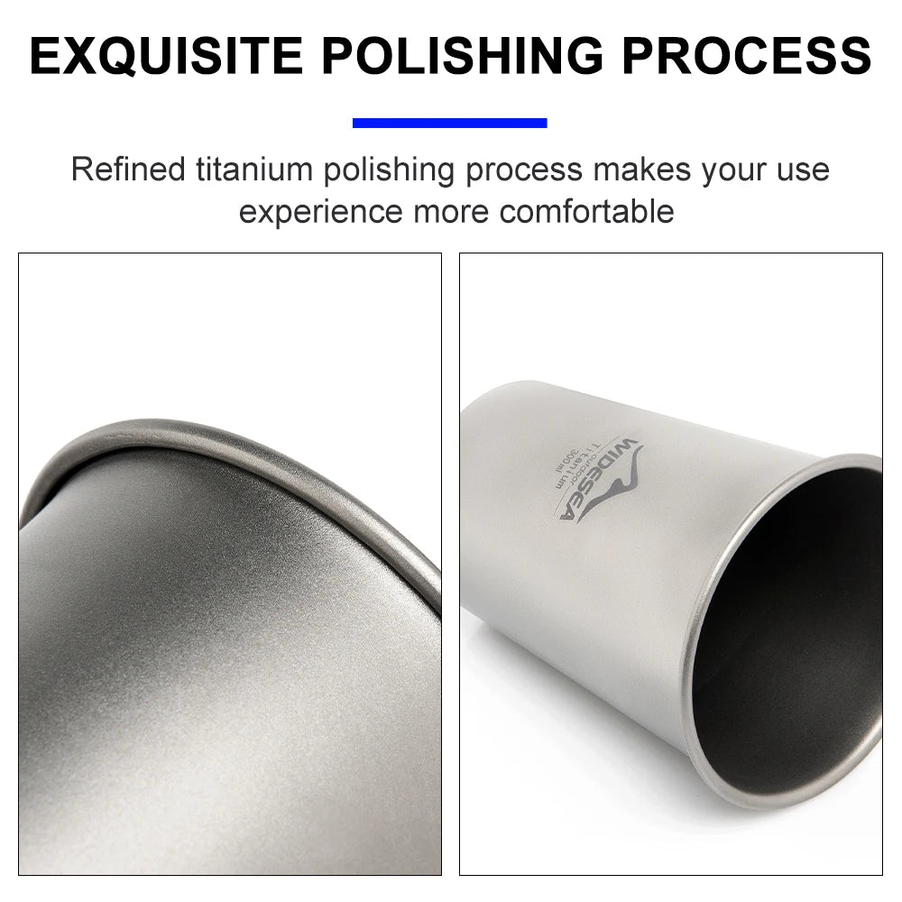 Camping Titanium Beer Glass Mug Cup 