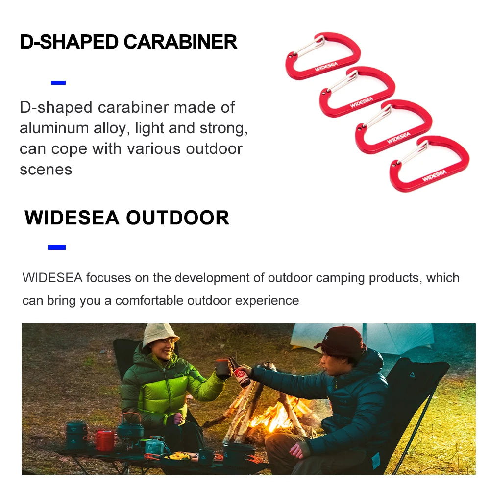 Camping Aluminium Alloy Cord Buckles Equipment Outdoor Tents Accessory 4 pcs/set