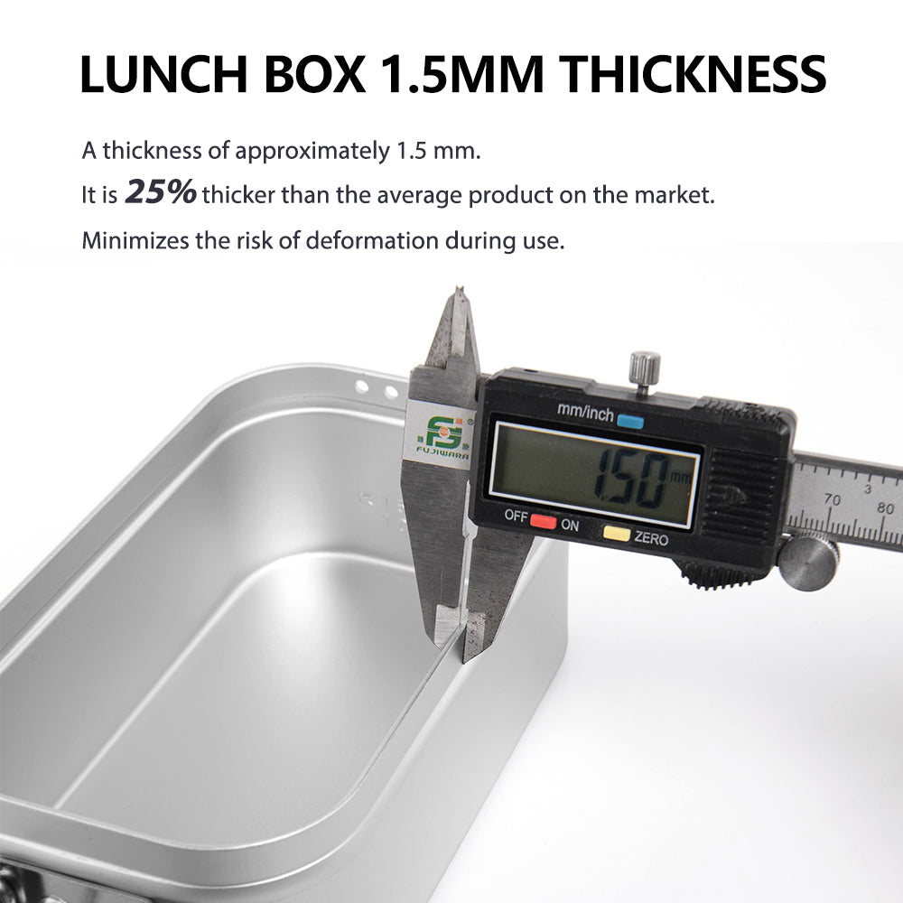 Widesea Camping Lunch Box Non-stick Cutlery Foldable Pure Aluminum