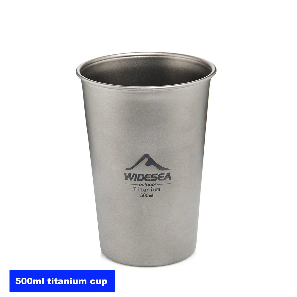Camping Titanium Beer Glass Mug Cup 