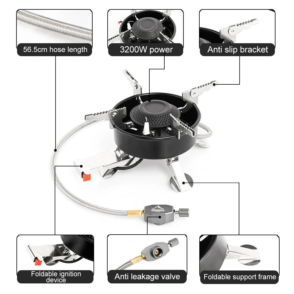 Camping Folding Gas Stove 3200W