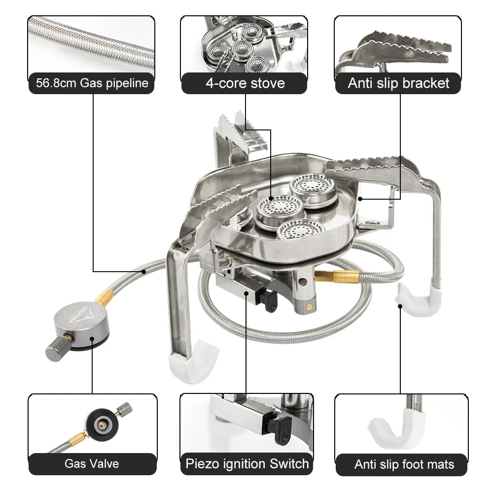 Camping Folding Gas Stove with 7500W