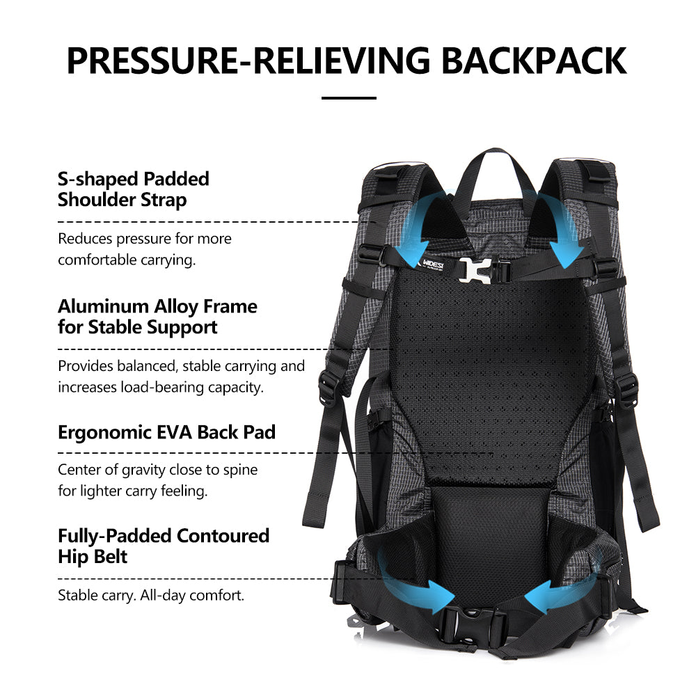 Widesea Camping Climbing Sports Waterproof 40L Backpacks
