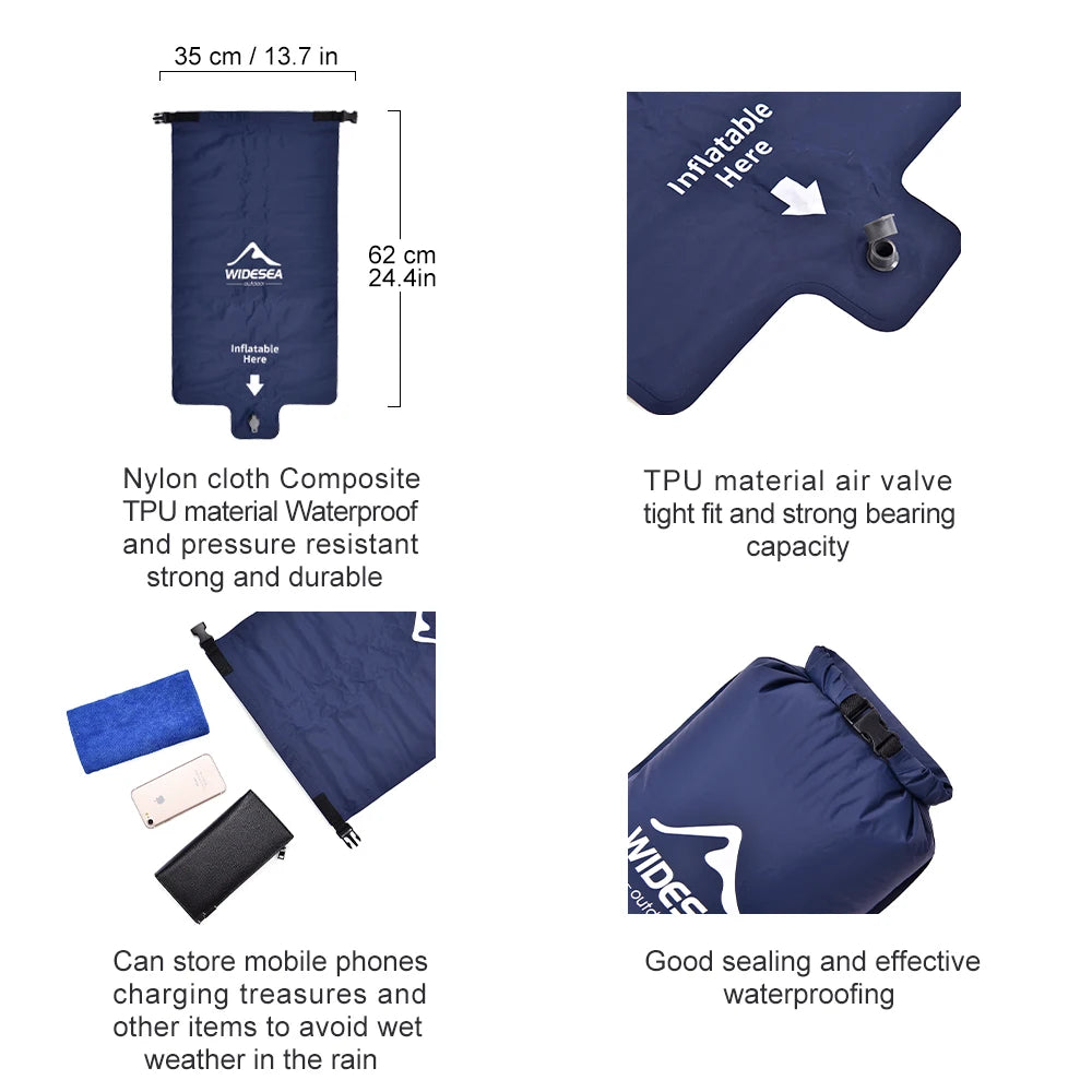 Camping 2-Person Air Mattress Ultralight Folding Sleeping Pad 