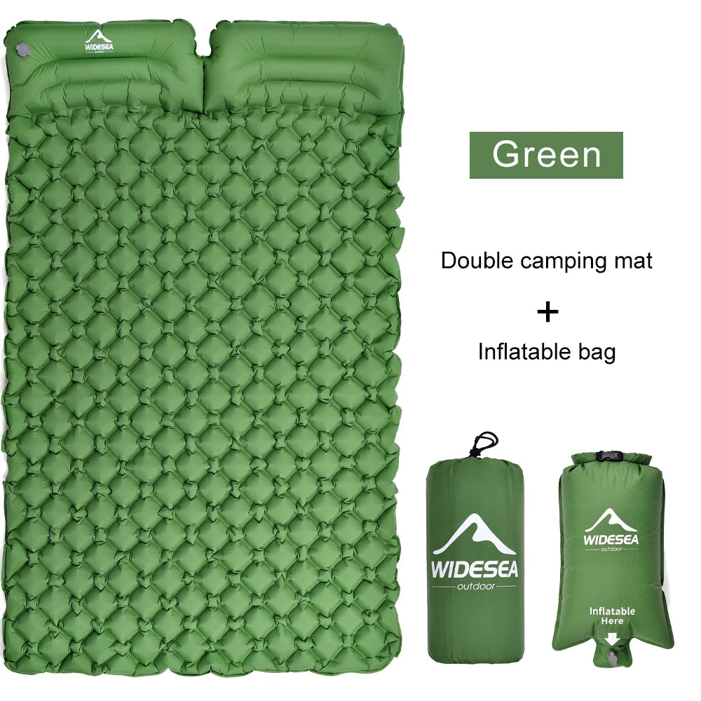 Camping 2-Person Air Mattress Ultralight Folding Sleeping Pad 