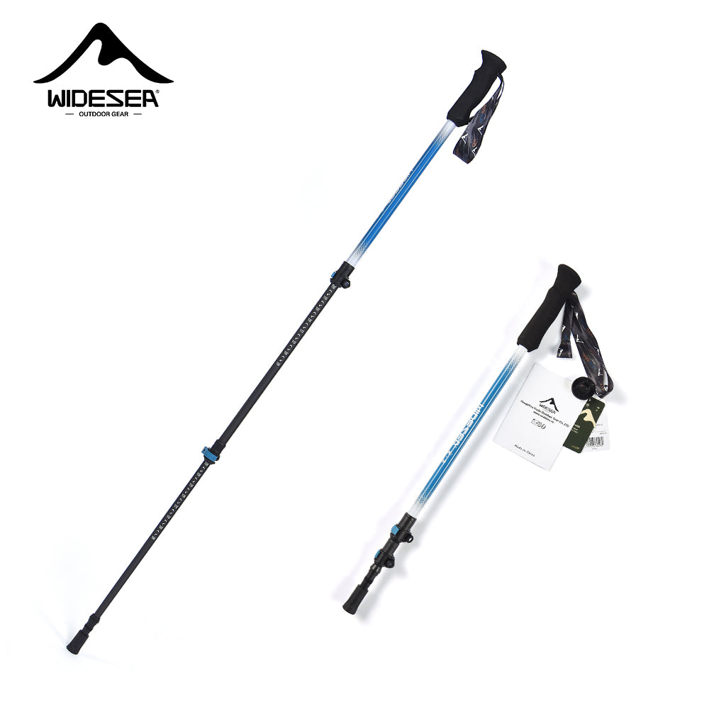 Widesea Trekking Poles 3section Lock For Anti-slip Adjustment Portable Telescopic Trekking Pole
