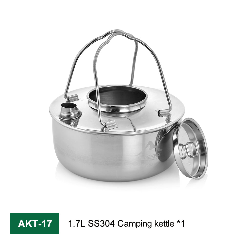 Widesea Camping 1.7L SS304 Stainless Kettle