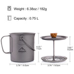 Load image into Gallery viewer, Titanium Coffee Cup 750ML with French Press
