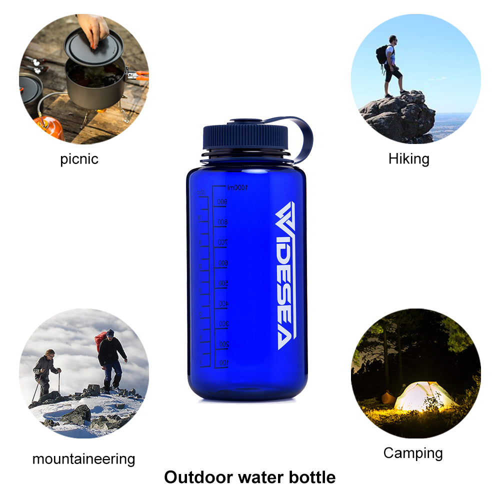 Camping Water Bottle Plastic Mug 1.1L BPA Free