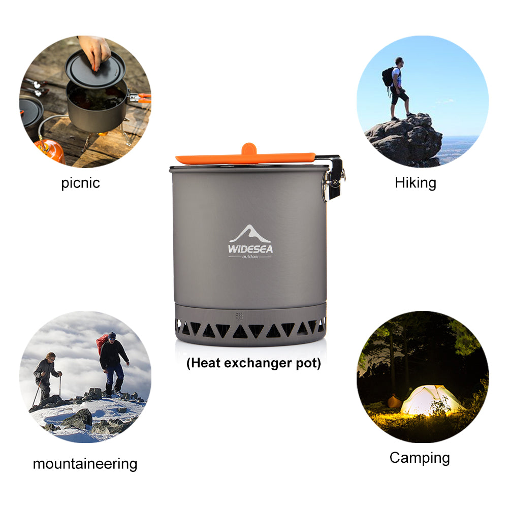 Camping Pot with Heater Exchanger