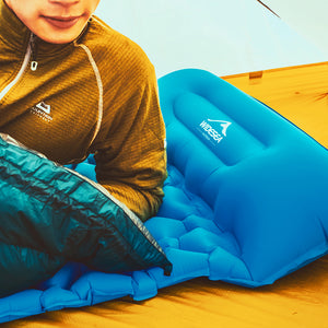 Camping Sleeping Pad Outdoor Mat with Pillow Design
