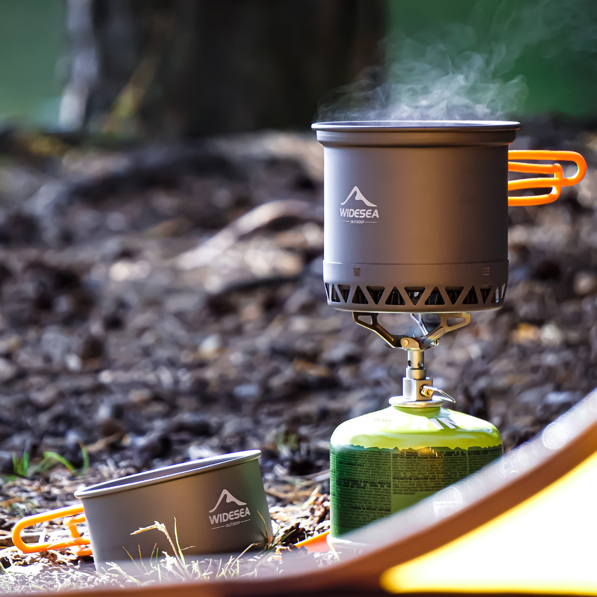 Camping Aluminum Pot 1 Person with Heat Exchanger