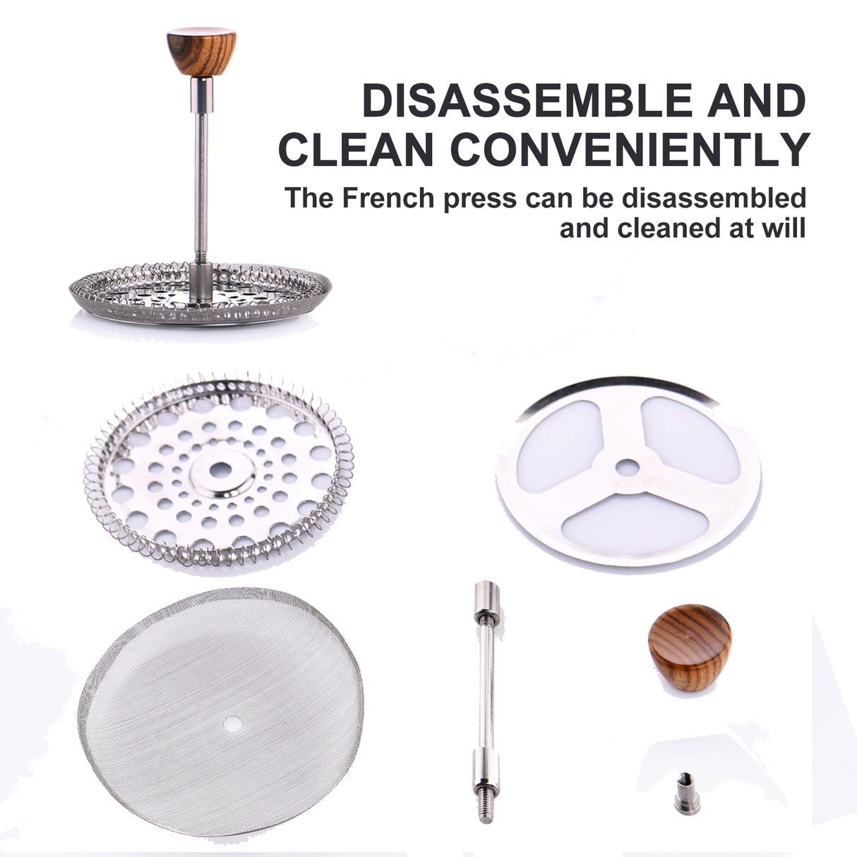 Titanium Coffee Cup 750ML with French Press