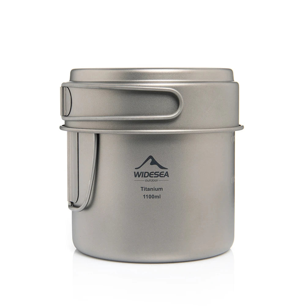 Camping Portable Mug Titanium Cooking 1100ML Pot