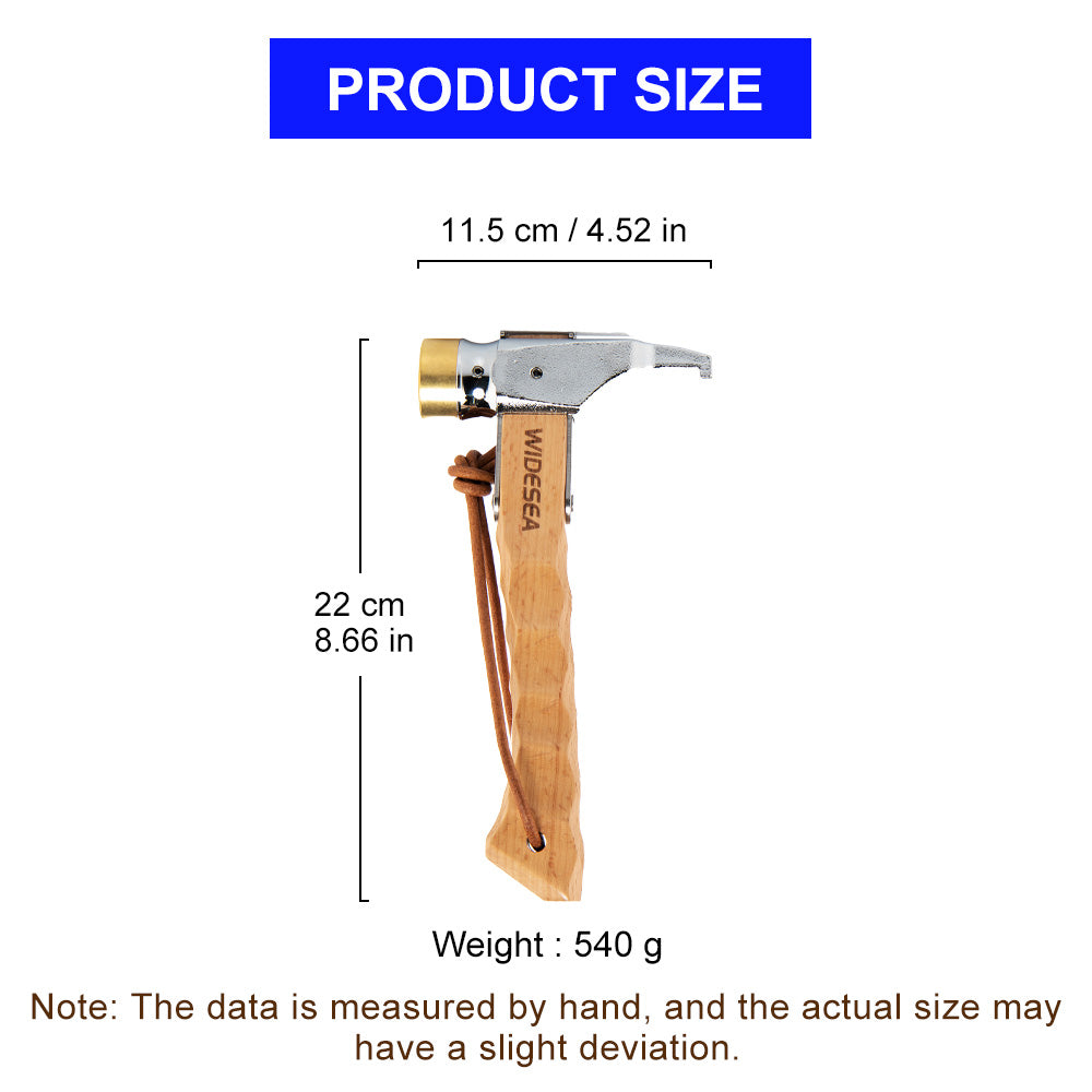 Camping short wooden Handle ground nail Hammer