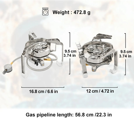 Camping Folding Gas Stove with 7500W