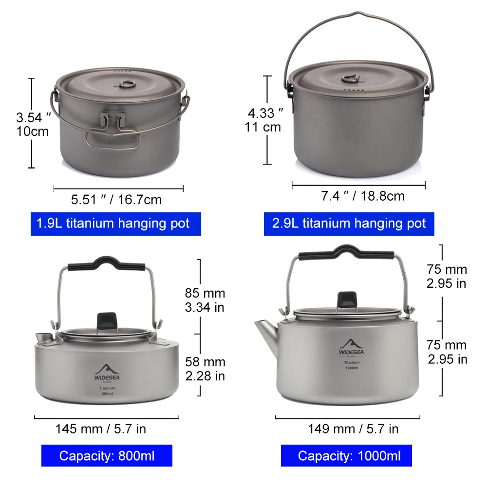 Camping Titanium Tableware Set