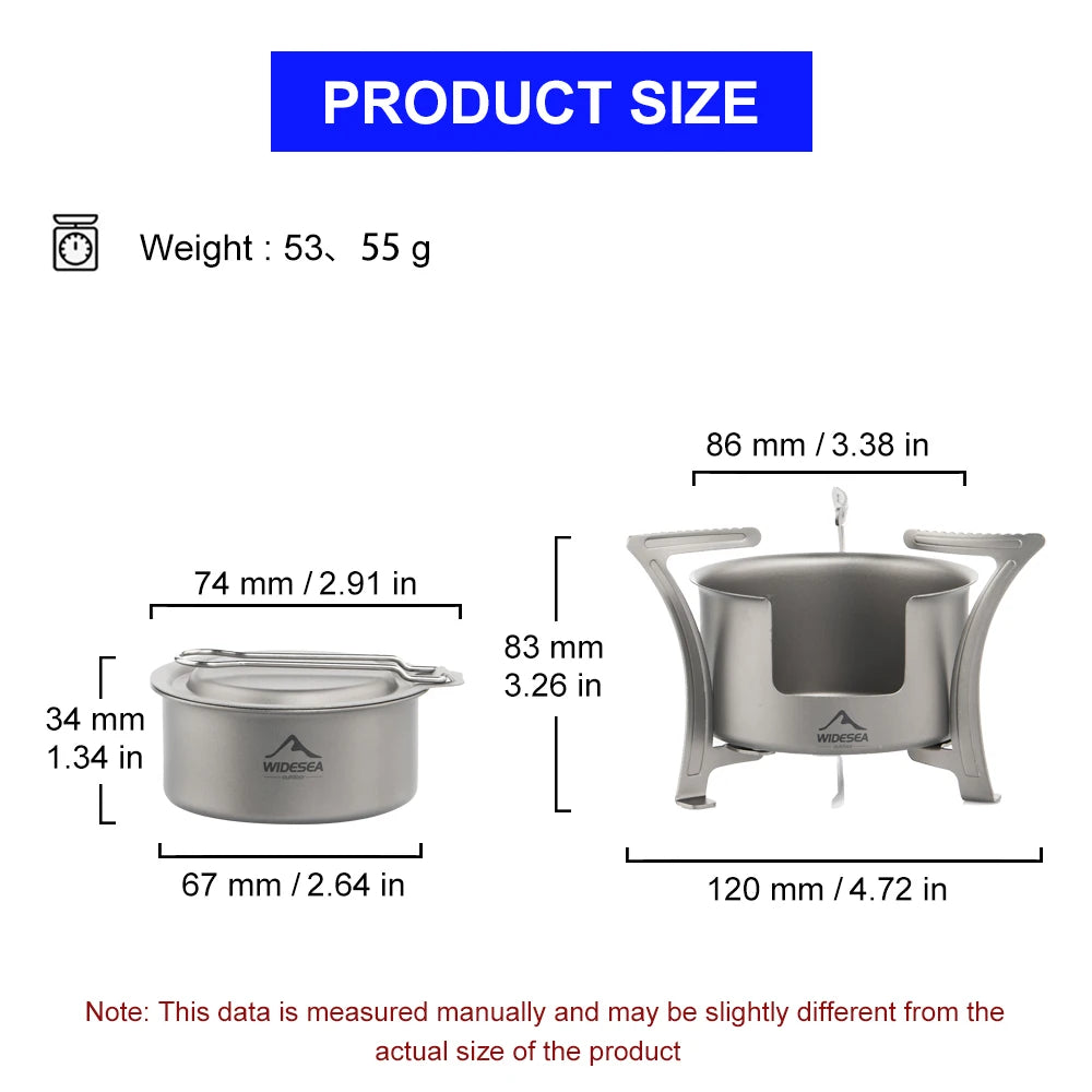 Camping Titanium Alcohol Stove Firewood Stove