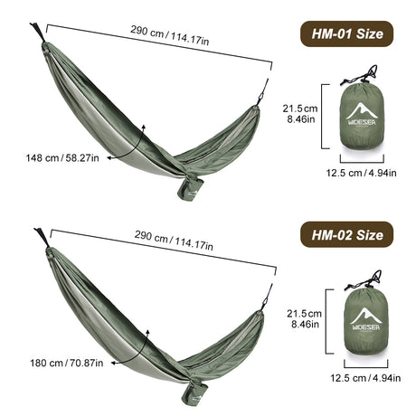 Widesea Camping 240T Fabric Hammocks 1 Person