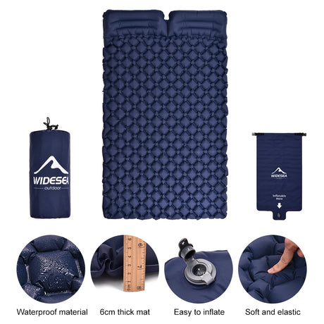 Camping 2-Person  Air Mattress Ultralight Folding Sleeping Pad  ﻿
