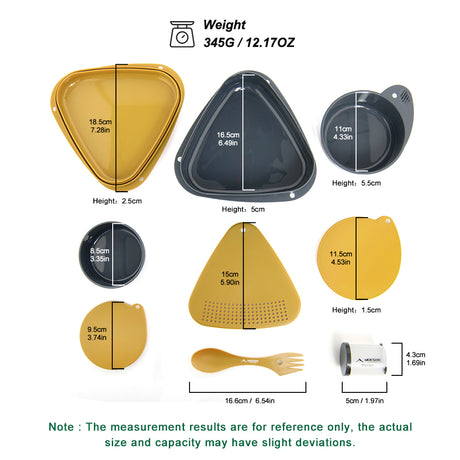 Widesea Camping Cutlery Bowl Set