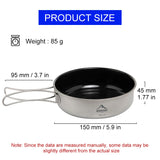 Camping Titanium Frying Pan Pot