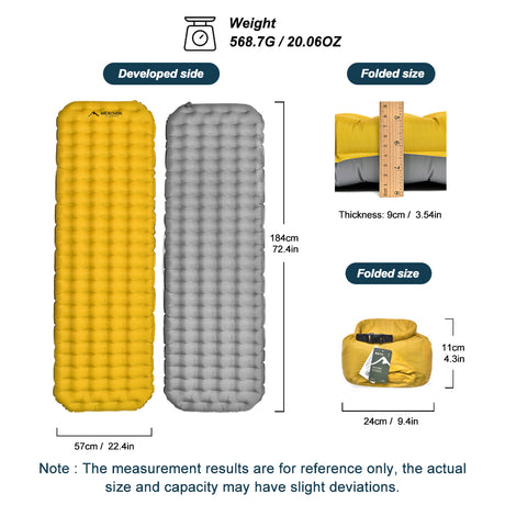 Widesea  R8 square inflatable pad