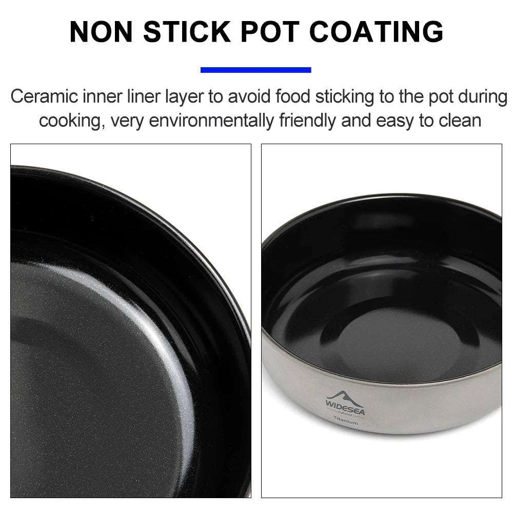 Camping Titanium Frying Pan Pot