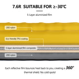 Widesea R7.6 square inflatable pad