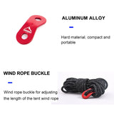 Camping Tent Wind Rope Buckle with two Holes 4pcs/set