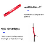 Camping Tent Wind Rope Buckle Adjustable Aluminum Stick with Two Holes 4pcs/set