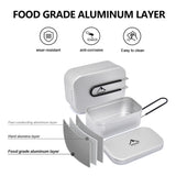 Widesea Camping Lunch Box Non-stick Cutlery Foldable Pure Aluminum