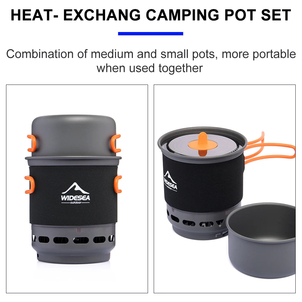 Camping Cooking System Gathering Ring Boiler 1000ML Pot