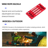 Camping Tent Wind Rope Buckle Adjustable Aluminum Stick with Two Holes 4pcs/set