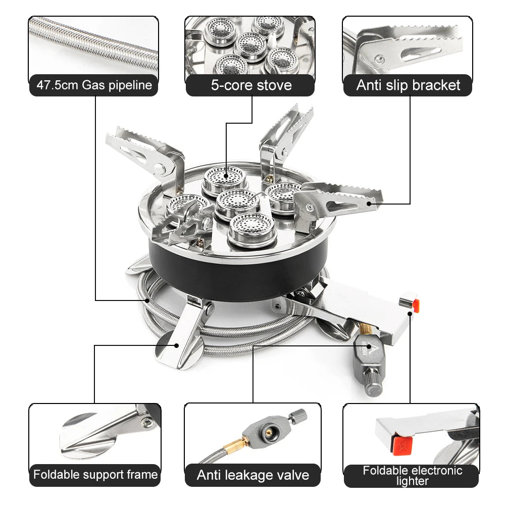 Camping Folding Gas Stove with 8800W