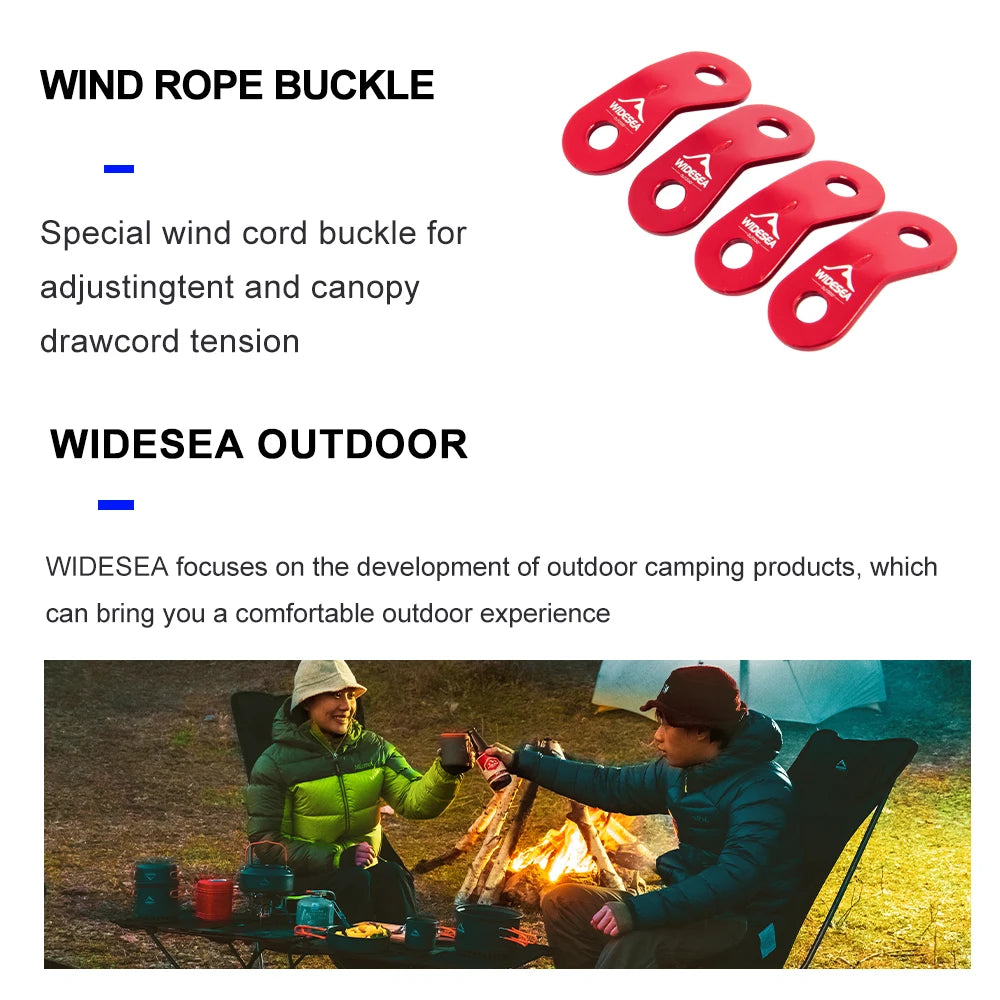 Camping Tent Wind Rope Buckle with two Holes 4pcs/set