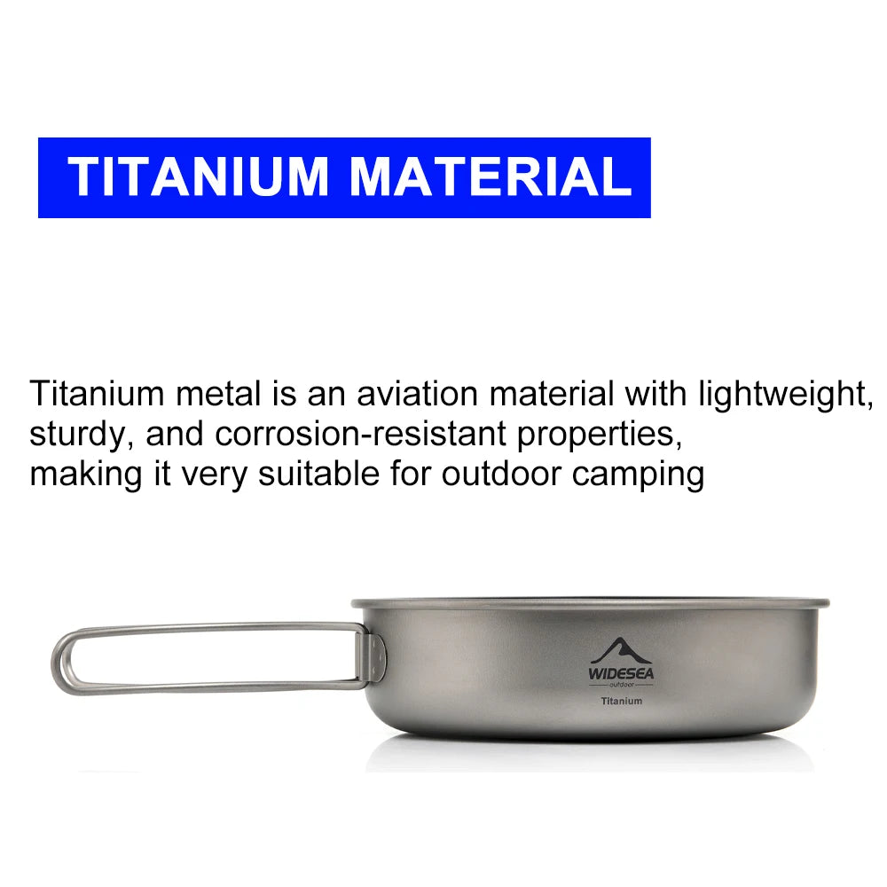 Camping Titanium Frying Pan Pot