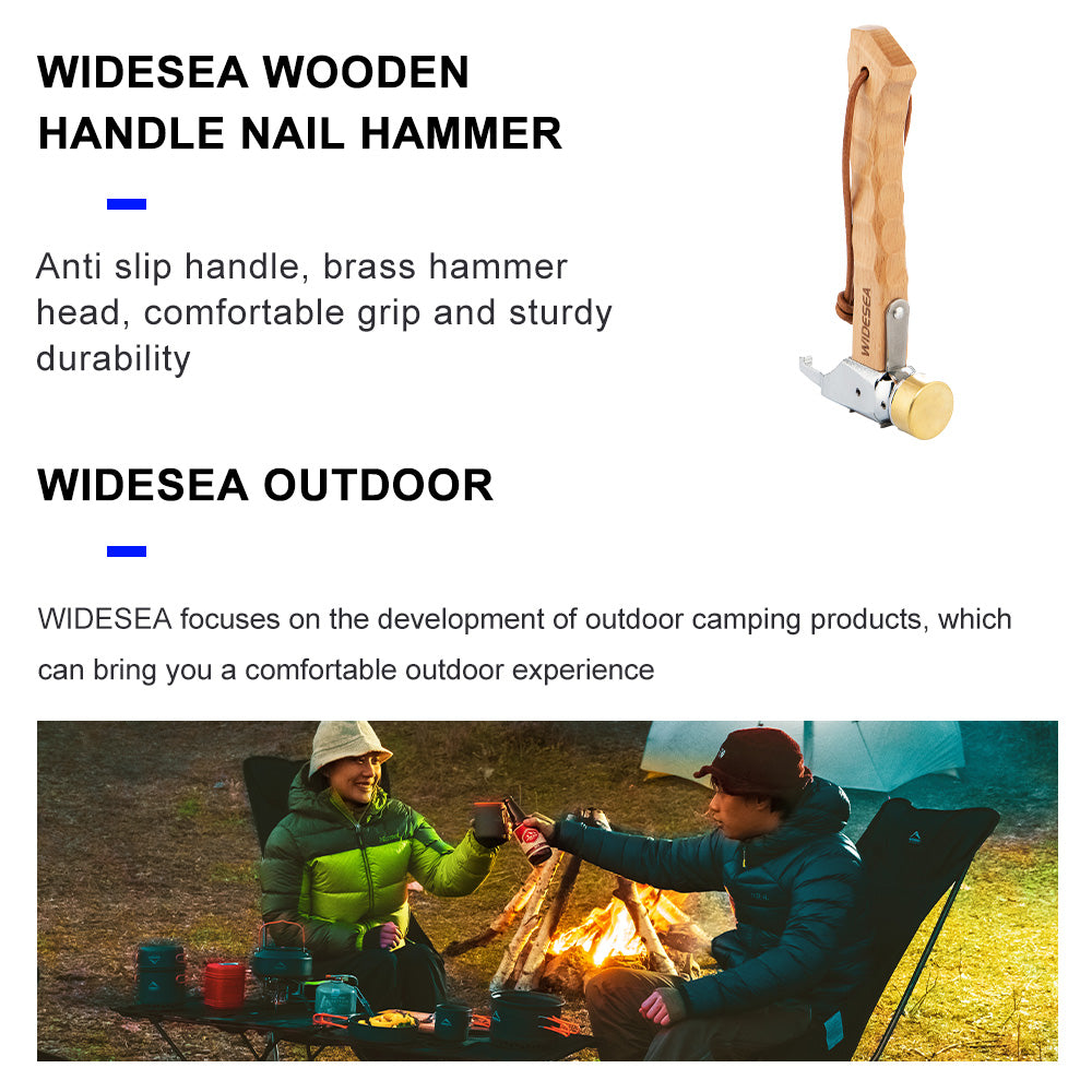 Camping short wooden Handle ground nail Hammer