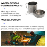 Camping Portable Mug Titanium Cooking 1100ML Pot