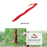 Camping Tent Spiral Triple Edged Ground Nail 4pcs/set