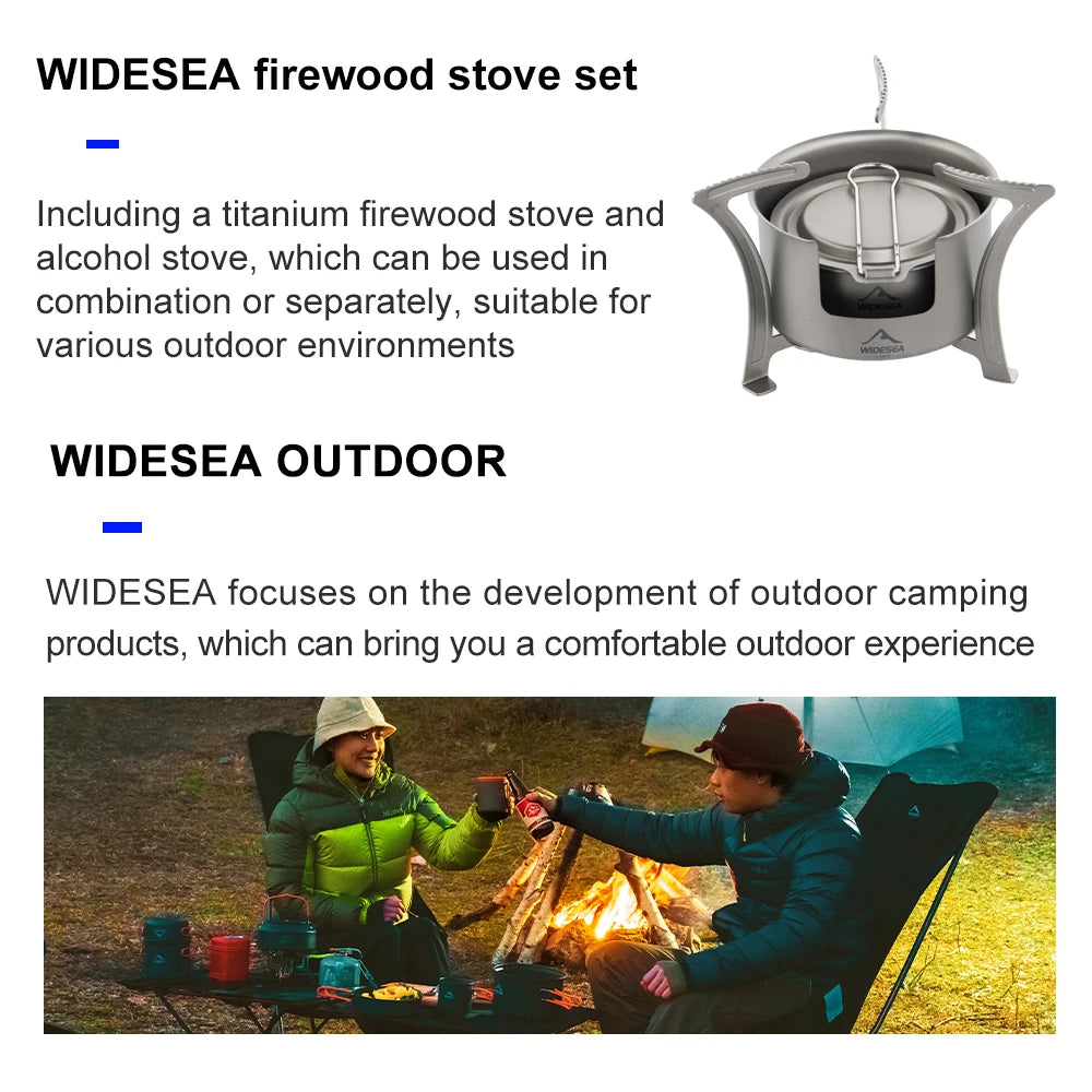 Camping Titanium Alcohol Stove Firewood Stove