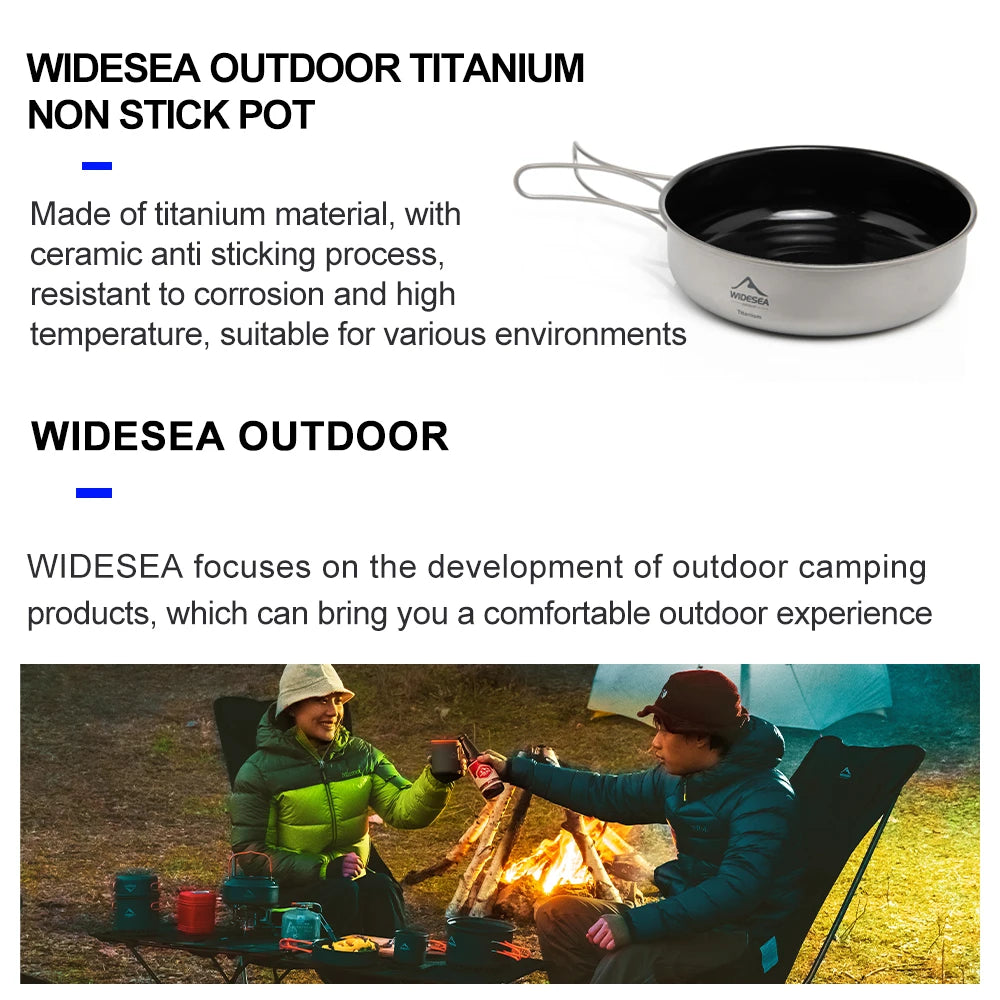 Camping Titanium Frying Pan Pot