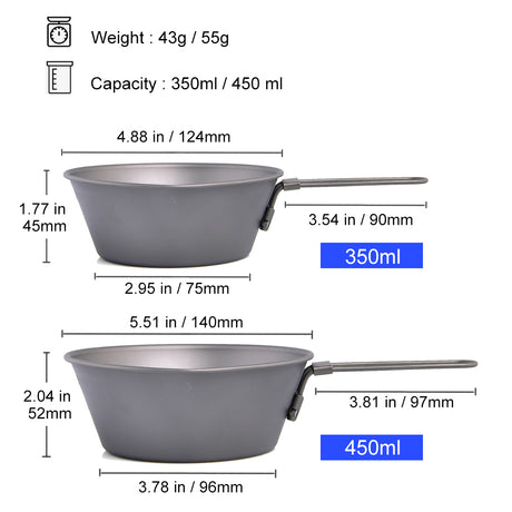 Titanium Bowl 350/450ML