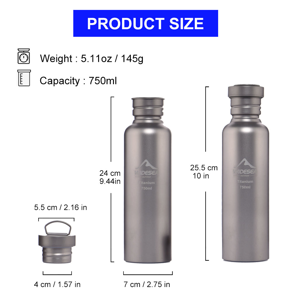 Titanium Water Bottle 750ML